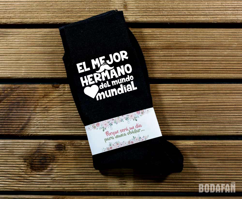 terminado Viaje Oblongo Calcetines personalizados para los mejores hermanos del mundo mundial